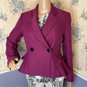 Nine West Suit Purple/Pink Peplum Blazer Size 6P